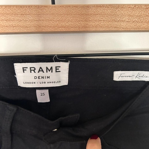FRAME Forever Karlie Tall Skinny Jean 25 0 Black 35" Inseam Long - Picture 8 of 9